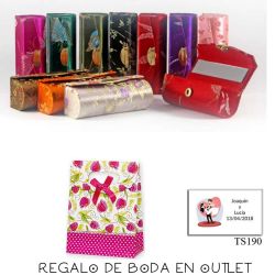 Pack de estuche con espejo para barra de labios con bolsa y tarjeta