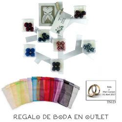 Pack de gemelos para camisa de caballero con bolsa y tarjeta