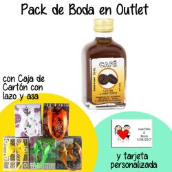 Licor de Café en caja de cartón con lazo y asas