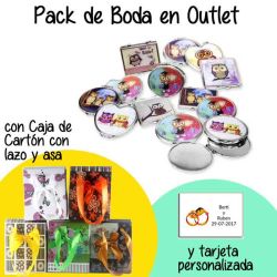 Espejo de búho surtido en caja de cartón con lazo y asas