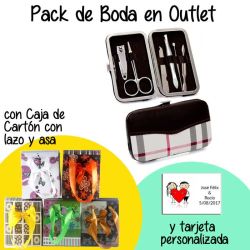 Set de manicura escocés en caja de cartón con lazo y asas