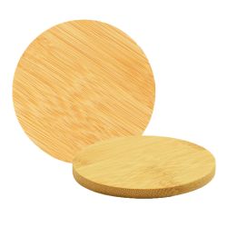 Posavasos de bamboo, 8,5 cm, con flores, decorativo.