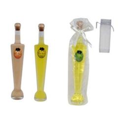 ´BOTELLA DE LICOR SILVIA (10 cl.) + BOLSA TUL LISA (8527)