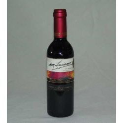 Botella de vino tempranillo don luciano D.O La Mancha 37,5 cl
