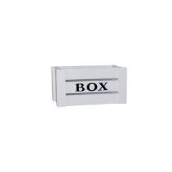 CAJA DE MADERA BLANCA (35x25x17 cm.)