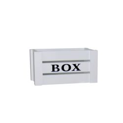 CAJA DE MADERA BLANCA (40x30x19 cm.)