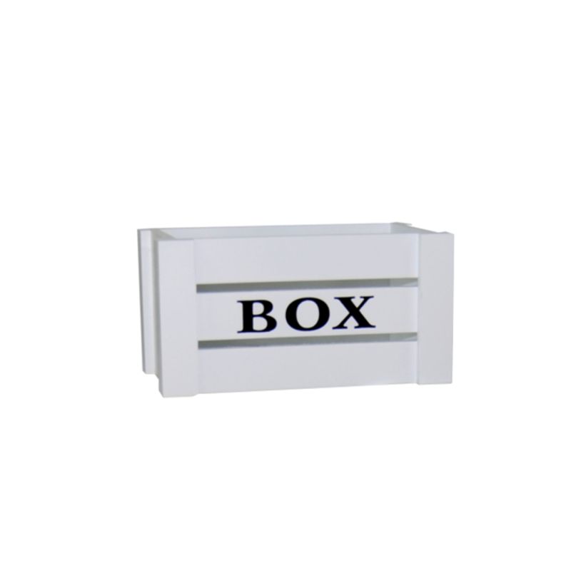 CAJA DE MADERA BLANCA (40x30x19 cm.)