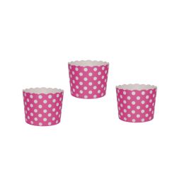 MOLDE DE CARTON ROSA DECORADO (24 Unds.)