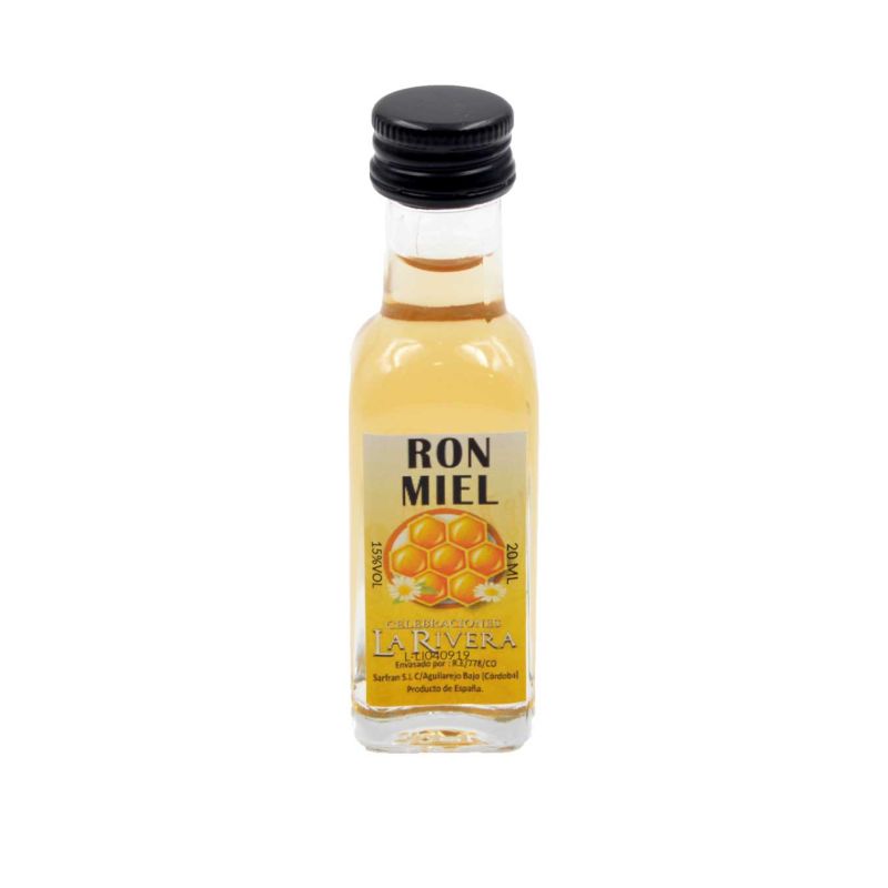Licor ron miel 20ml regalos de boda