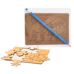 Puzzle para colorear azul  Ocio creativo