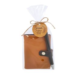 Tarjetero y boli negro  Estilo corporativo