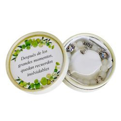 Pulsera flor verde  Recuerdo agradecido