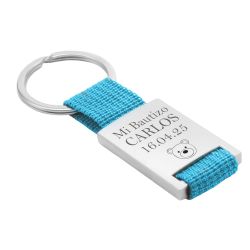 Llavero oso azul  Metal resistente